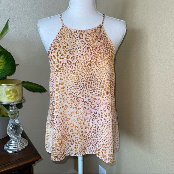 Show Me Your Mumu SMYM Selena Split Back Halter Animal Print Top Blouse Small - Picture 2 of 3